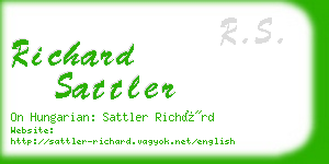 richard sattler business card